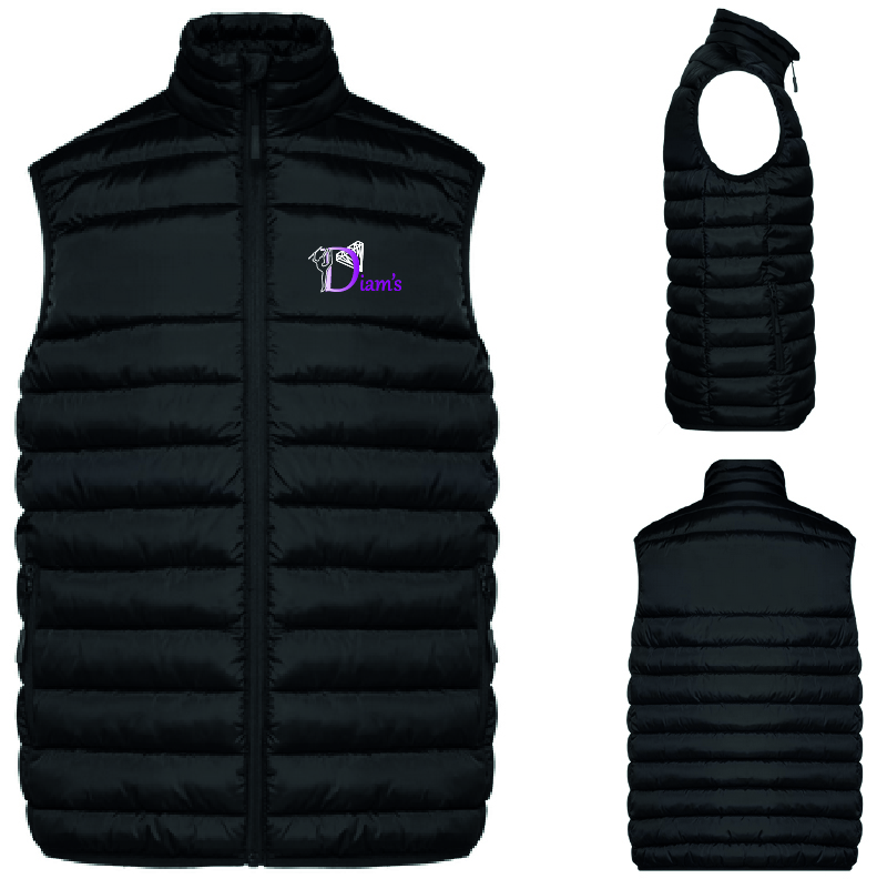 DIAMS-K6172-DOUDOUNE-SANS-MANCHE.jpg K6172/73 DIAM'S - Doudoune sans manche HOMME ou FEMME - noir – Image 1