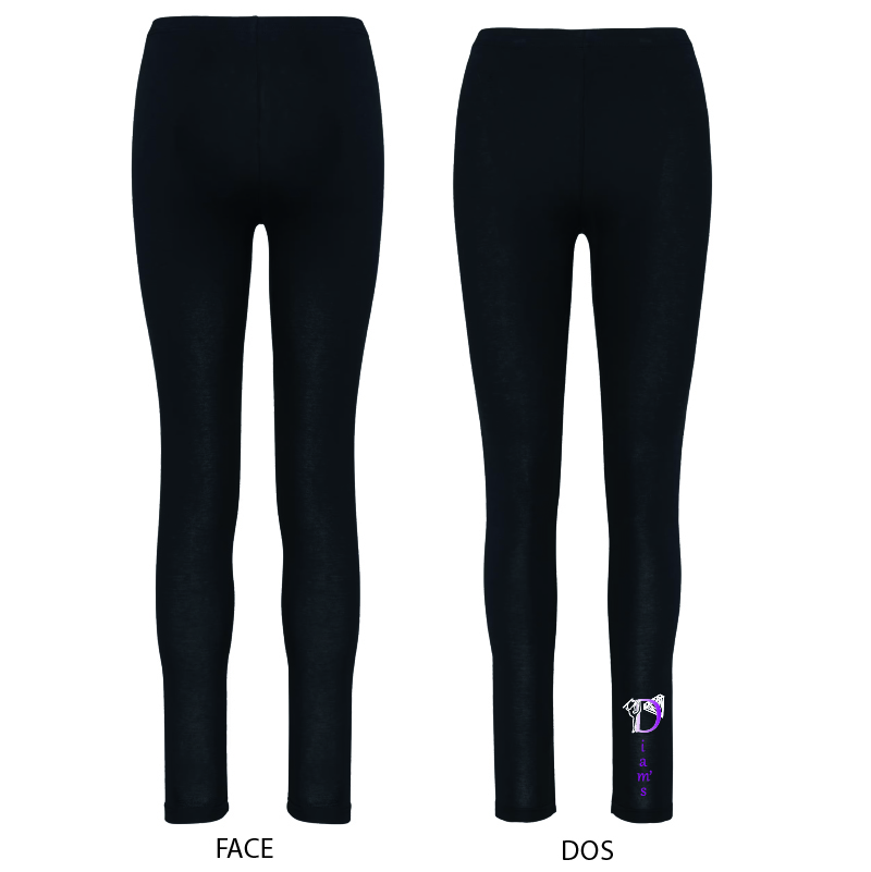 DIAMS-PA1014-188-LEGGING-BASIQUE-NOIR.jpg PA1014/188 DIAM'S - Legging basique noir - ENFANT ou FEMME - noir – Image 1