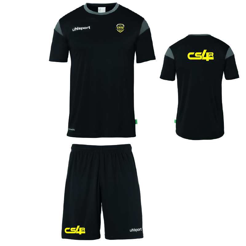 Ensemble-maillot-short-min.jpg CS4R (foot) - 1002253/1003342 - Ensemble maillot + short - UHLSPORT - noir & gris – Image 1