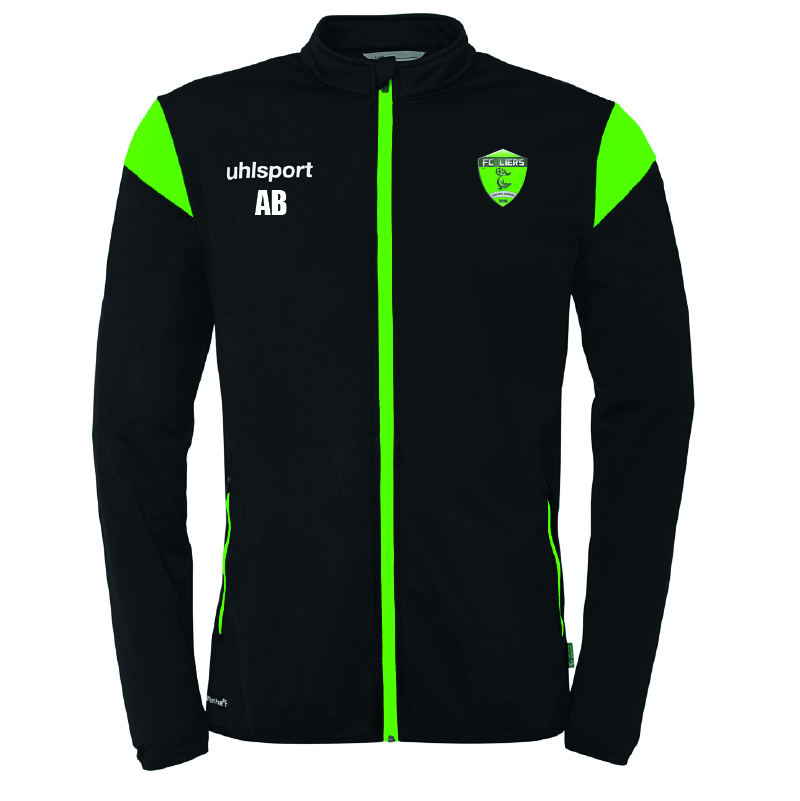 FC-LIERS-100225605-Veste-SQUAD-27.jpg FC LIERS -100225605 - Veste SQUAD 27 - UHLSPORT - noir et vert – Image 1