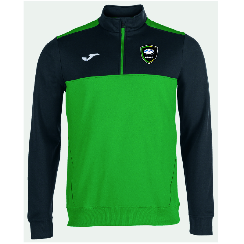 USARG100947-Sweat-WINNER.jpg USARG - 100947.401 - Sweat 1/2 zip WINNER - JOMA - vert et noir – Image 1