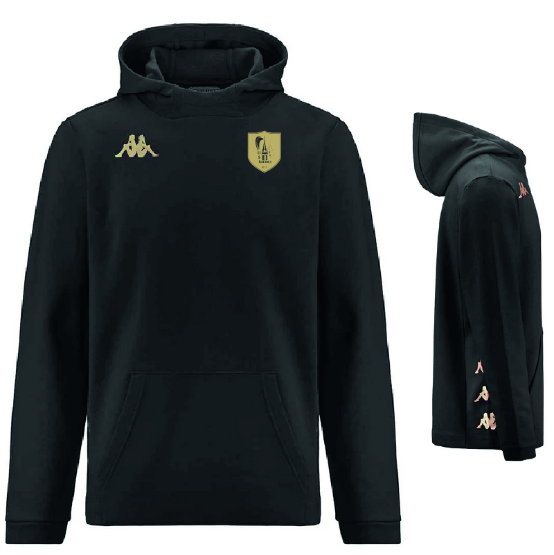 USI-311F5DW-Sweat-a-capuche-GIORDI.jpg 311F5DW - Sweat à capuche GIORDI - Coton - KAPPA - noir – Image 1