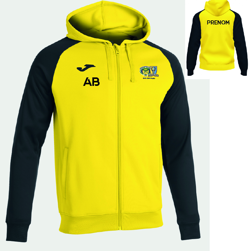 GUC RUGBY - 101967 - Veste capuche ACADEMY IV GUC RUGBY - 101967 - Veste capuche ACADEMY IV - JOMA - jaune et noir – Image 1
