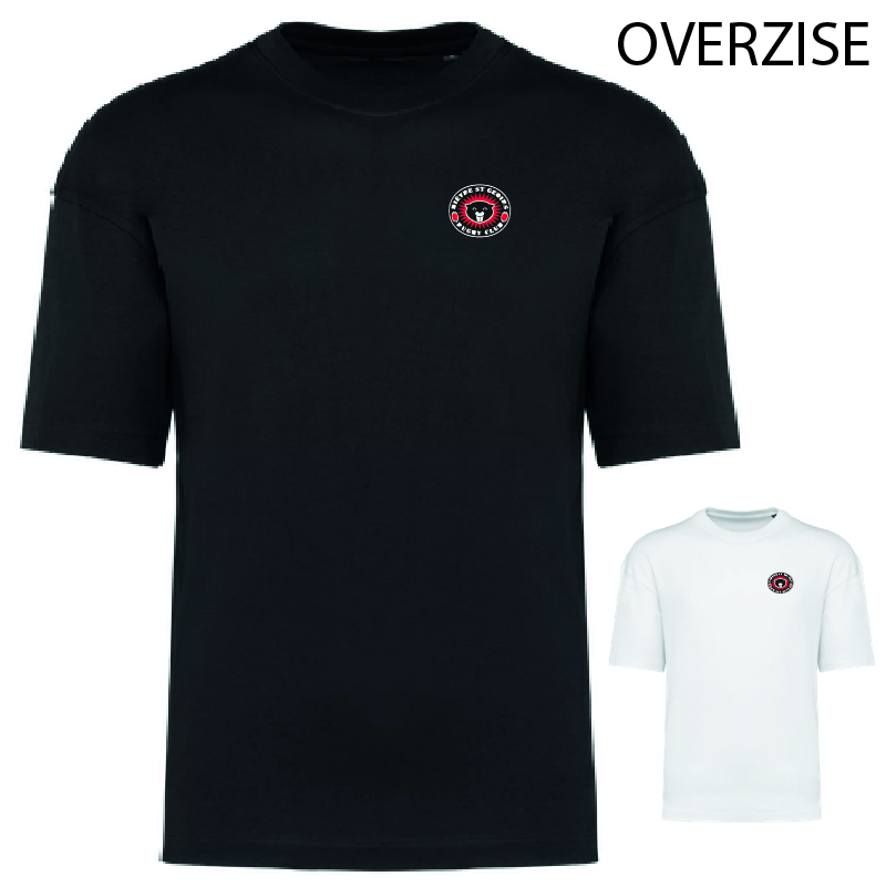 BIEVRE RUGBY - K3008 - T-shirt OVERSIZE BIEVRE RUGBY - K3008 - T-shirt OVERSIZE - noir ou blanc – Image 1