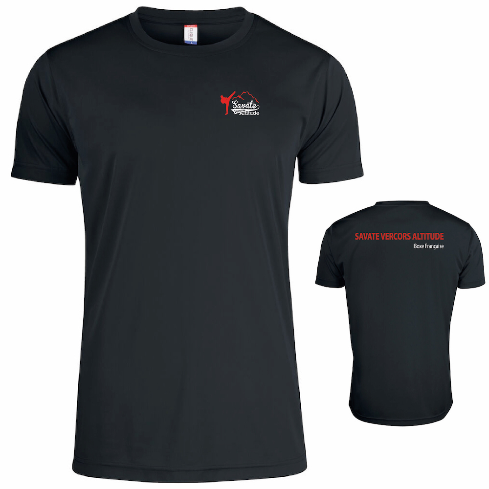029038/39 – T-Shirt polyester BASIC ACTIVE-T PHRASE – noir