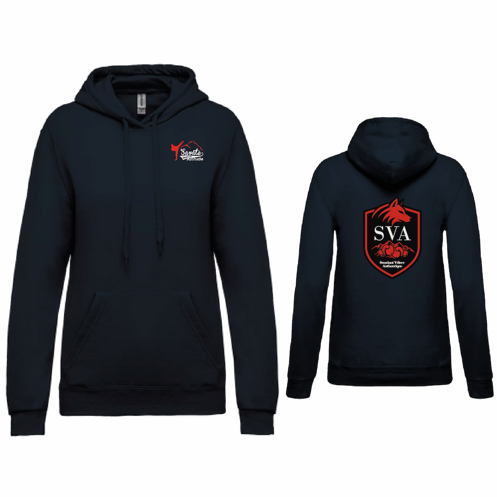 K476/473 – sweat capuche molleton molleton LOGO – noir