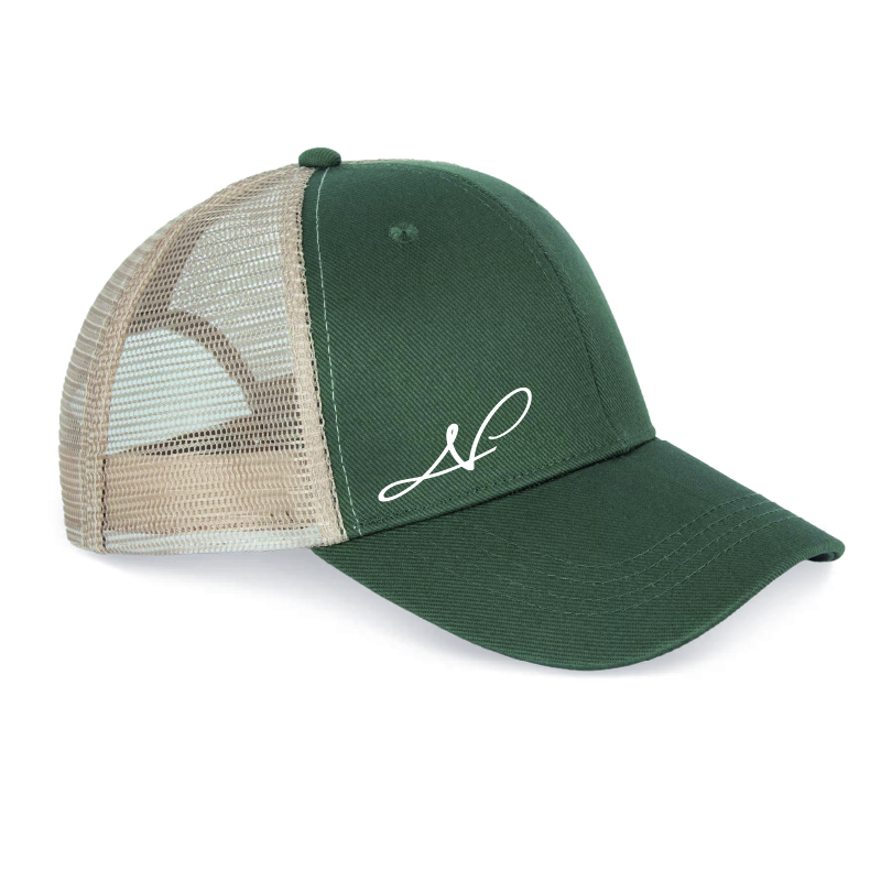 NOVA – NS036 –  Casquette trucker écoresponsable – dark camel, ivory, organic khaki, black