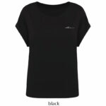 NOVA - NS309 - T-shirt écoresponsable avec manches à revers - femme -  black, ivory, white, petal rose – Image 3