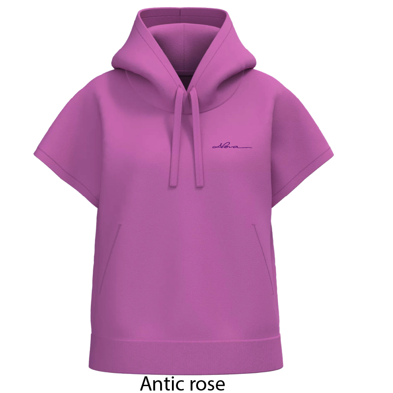 NOVA - NS446 - Sweat capuche oversize ANTIC ROSE NOVA - NS446 - Sweat-shirt écoresponsable à capuche - femme - black, ivory, antic rose – Image 1