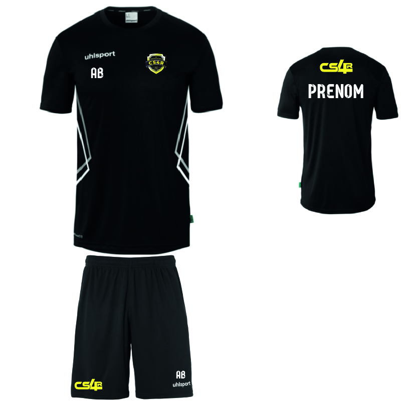 CS4R FOOT - 100237103-100530601 - Ensemble maillot + short - UHLSPORT CS4R (foot) - 100237103/100530601 - Ensemble maillot + short - UHLSPORT - noir & gris – Image 1