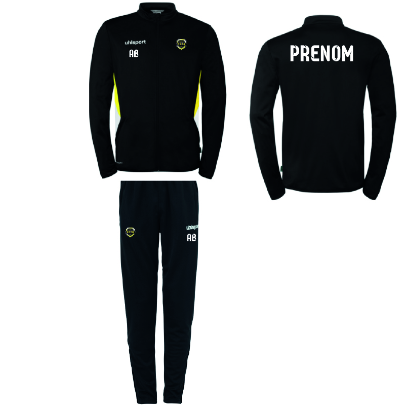 CS4R FOOT - 1002373-1005221 - Ensemble veste + pantalon - UHLSPORT CS4R (foot) - 1002373/1005221 - Ensemble veste + pantalon - UHLSPORT - noir & jaune – Image 1