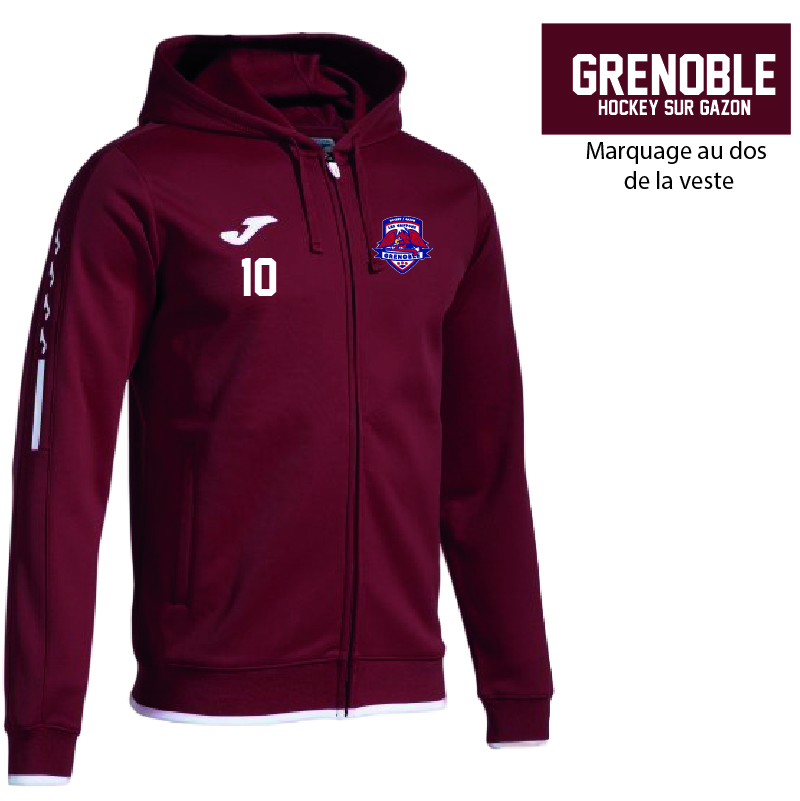 HOCKEY GRENOBLE - 103707 - Veste capuche OLIMPIADA HOCKEY GAZON - 103707 - Veste capuche OLIMPIADA - bordeaux – Image 1