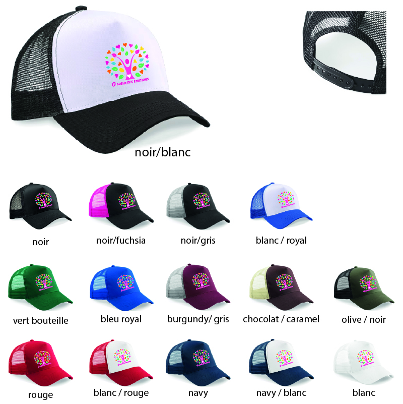 O COEUR DES EMOTIONS - B640 - Casquette américaine O CŒUR DES EMOTIONS - B640 - Casquette amécaine - noir, noir/ fuchsia, noir/ light grey, noir/blanc, vert, bleu royal, bleu royal/ blanc, burgundy / light grey, chocolate/caramel, rouge, rouge/blanc, marine, marine/blanc, graphite grey / noir, graphite grey, olive/noir, vert/blanc, blanc – Image 1