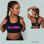 O  CŒUR DES EMOTIONS - PA096 - Brassière SPORT - noir, blanc
