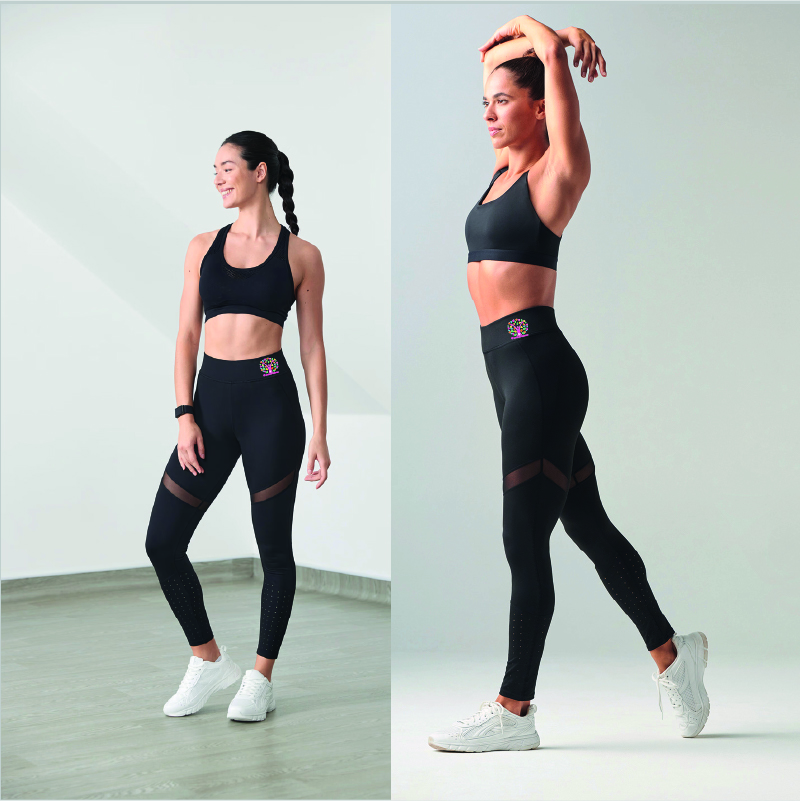 O COEUR DES EMOTIONS - TL672 - Legging avec empiècements - NOIR O CŒUR DES EMOTIONS - TL672 - Legging avec empiecements - noir – Image 1