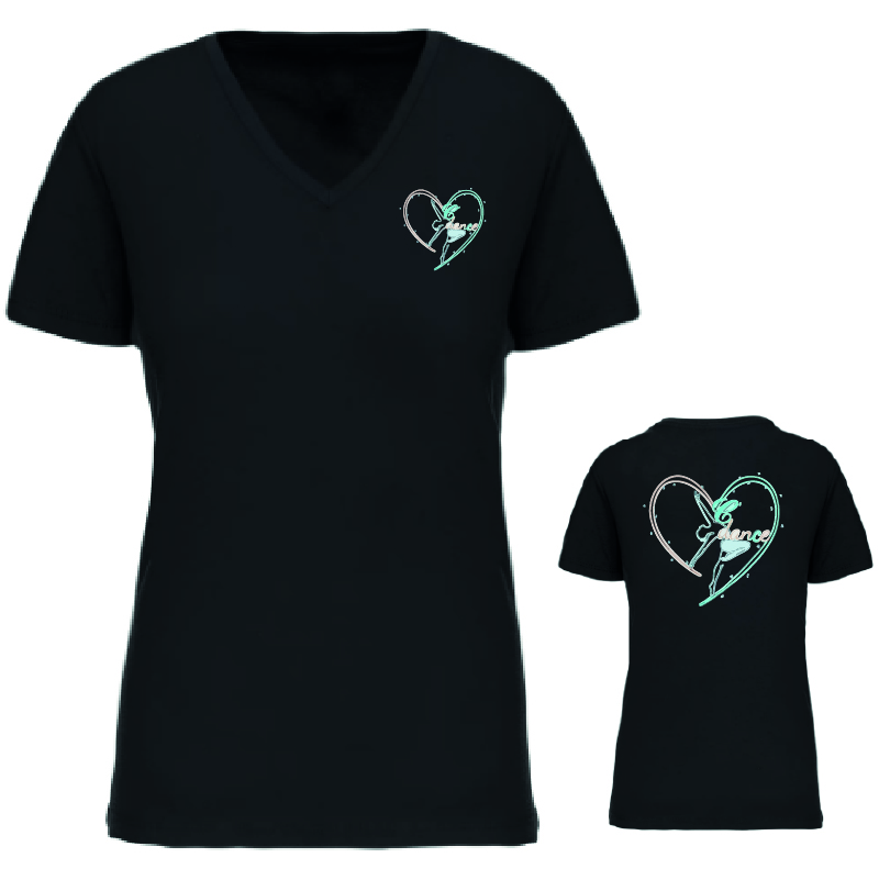 C'DANCEK3029IC - T-shirt femme col V C'DANCE - K3029IC - T-Shirt femme col V - noir – Image 1
