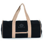 NAVYA - KI5601 - Sac polochon recyclé - black night / hemp, ecume / hemp