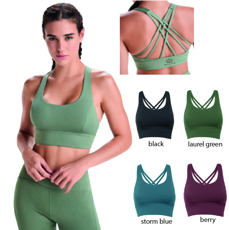 NAVYA - RY6665 - BRASSIERE SPORT FEMME NAVYA - RY6665 - Brassière SPORT - noir, berry, laurel green, storm blue – Image 1