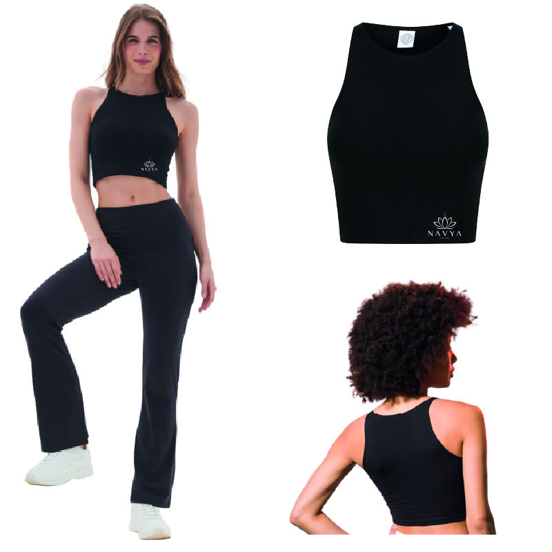 NAVYA - SK106 - Top court femme NAVYA - SK106 - Top court - noir – Image 1