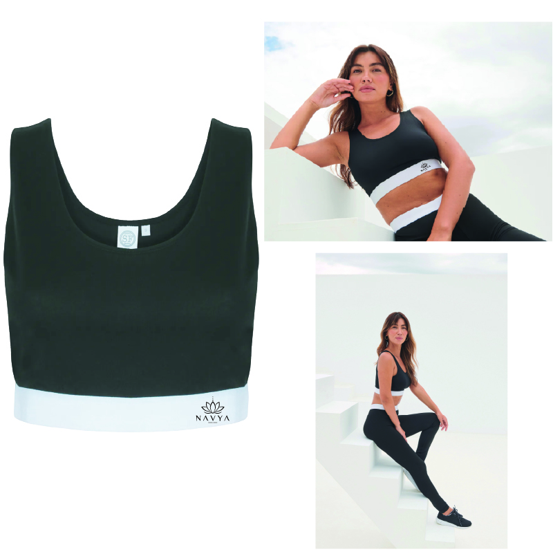 NAVYA - SK236 - Brassière sport femme NAVYA - SK236 - Brassière SPORT- noir, blanc, noir/blanc – Image 1