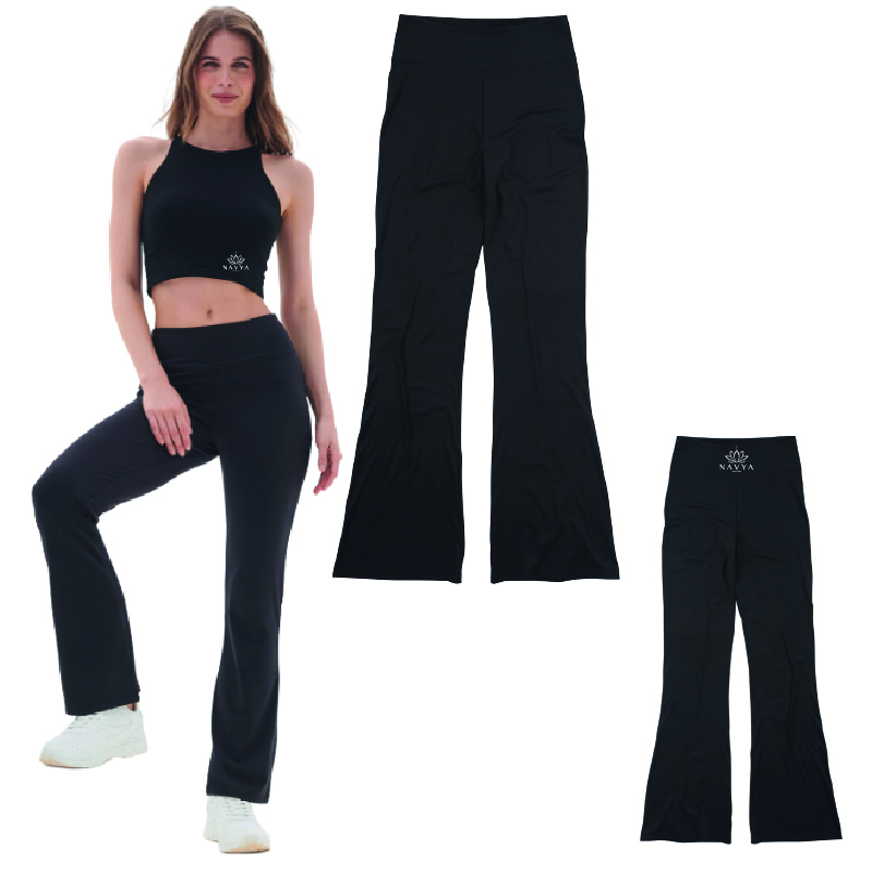 NAVYA - SK428 - legging évasé NAVYA - SK428 - Legging évasé - noir – Image 1