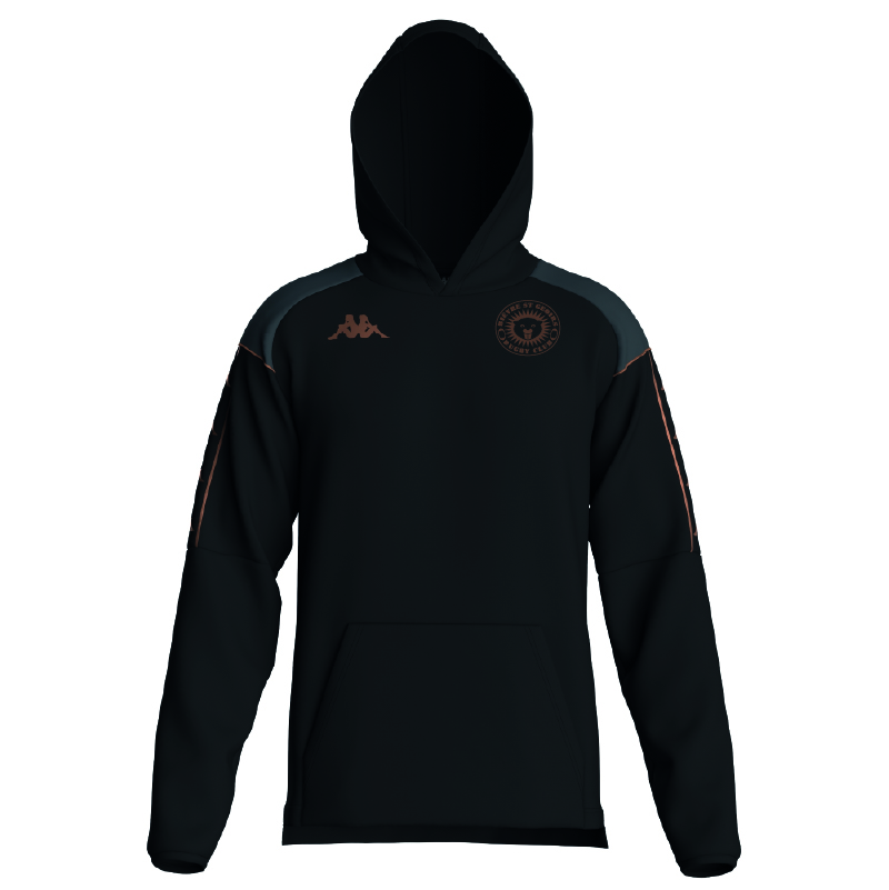 BIEVRE RUGBY - Sweat capuche MIORDI BIEVRE RUGBY - Sweat capuche MIORDI - KAPPA - noir et gris – Image 1
