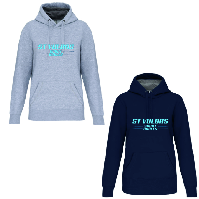 BOULES ST VULBASK443-K477 - Sweat capuche BOULES ST VULBAS - K443/K477 - Sweat capuche molleton - marine ou gris – Image 1