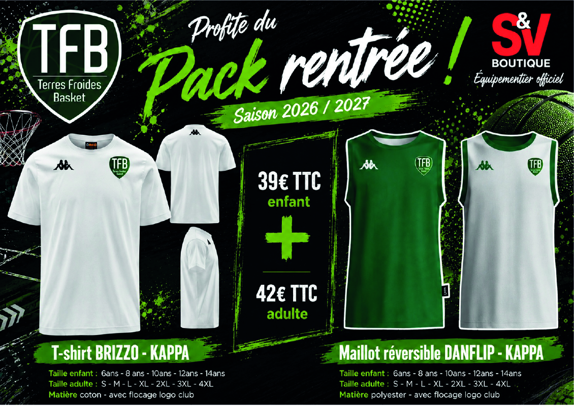 TFB - PACK RENTRÉE 2026 TFB - Pack rentrée 2026 - T-shirt BRIZZO + maillot réversible DANFLIP – Image 1