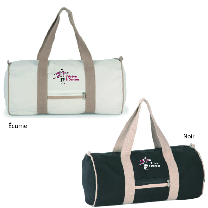 ARBRE A DANSES - KI5601 - Sac polochon recyclé L'ARBRE A DANSES - KI5601 - Sac polochon recyclé - noir, écume – Image 1